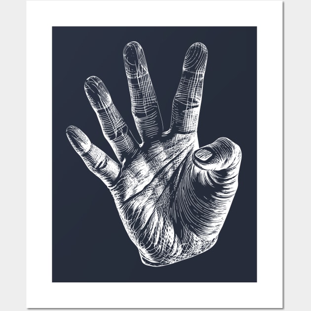 Hand Gesture Wall Art by CatCoconut-Art